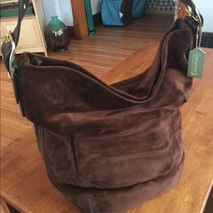 Coach Large Suede Bucket Shoulder Bag